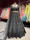 Black & Silver Embroidered Designer Lehenga Set