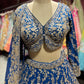 Royal Blue Zari Embroidered Designer Lehenga