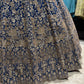 Royal Blue Zari Embroidered Designer Lehenga