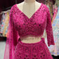 Rani Pink Heavy Embroidered Party Wear Lehenga Choli with Dupatta