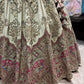 Ivory Pink Heavy Embroidered Lehenga Choli with Dupatta