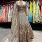 Ivory Gold Embroidered Lehenga With Floral & Bird Motifs
