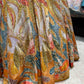 Multicolor Hand-Embroidered Silk Lehenga with Mirror Work & Dupatta