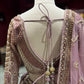 Dusty Rose Heavy Zari Embroidered Lehenga with Net Dupatta