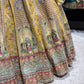 Mustard Yellow Zari  Silk Lehenga with Scenic Motif Dupatta