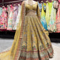 Mustard Yellow Zari  Silk Lehenga with Scenic Motif Dupatta