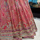 Crimson Red Heavy Zari Embroidered Bridal Lehenga with Dupatta