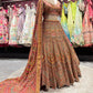 Antique Gold Zari Designer Lehenga with Dupatta