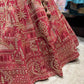 Maroon Zari Embroidered  Lehenga with Architectural Motifs