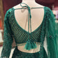 Emerald Green Sequin Embroidered Lehenga with Net Dupatta