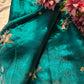 Rama Green Designer Saree with Handcrafted Bird Motifs