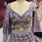 Lavender Heavy Embroidered Lehenga Choli with Dupatta