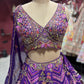 Royal Purple Multi-Color Embroidered Designer Lehenga Choli with Dupatta