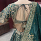 Green Zari Embroidered  Lehenga with Architectural Motifs