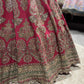 Rani Pink Heavy Zari Embroidered Designer Lehenga Set
