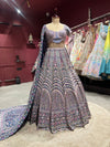 Multicolor Pastel Embroidered Designer Wedding Lehenga Set