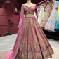 Rani Pink Heavy Zari Embroidered Designer Lehenga Set