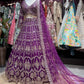 Royal Purple Gold Embroidered Designer Lehenga Set