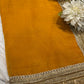 Mustard Yelloe Saree with Elegant Zari Border