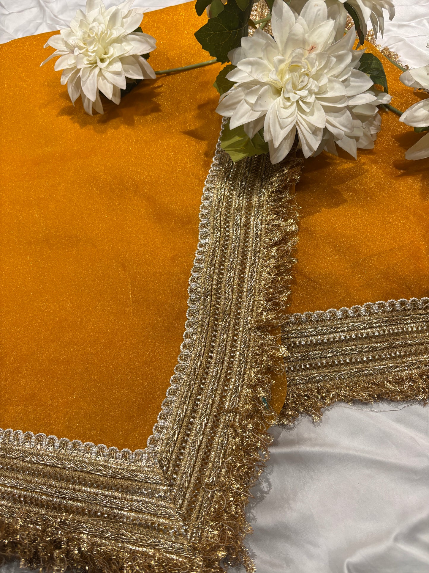 Mustard Yelloe Saree with Elegant Zari Border
