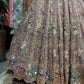 Dusty Mauve Floral Embroidered Designer Lehenga Set