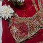 Red Bridal Designer Saree with Heavy Zari Embroidery