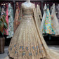 Champagne Gold Peacock Embellished Non Bridal Lehenga Set