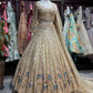 Champagne Gold Peacock Embellished Non Bridal Lehenga Set