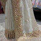 Designer Ivory Zari Embroidered Wedding Saree
