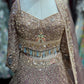 Dusty Rose Peacock Embellished Non Bridal Designer Lehenga Set