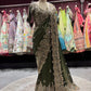 Emerald Green Designer Zari Embroidered Saree