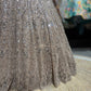 Champagne Gold Fish Cut Embroidered Designer Lehenga Set