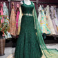 Emerald Green Embellished Designer Fish Cut Lehenga Set