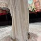 White Net Embroidered Designer Party Wear Drape Saree
