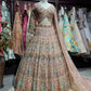 Champagne Gold Peacock Embroidered Designer Lehenga Set