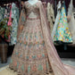 Champagne Gold Peacock Embroidered Designer Lehenga Set
