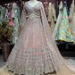 Blush Pink Silver Embroidered Designer Lehenga Set