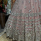 Blush Pink Silver Embroidered Designer Lehenga Set