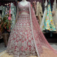 Dusty Rose Silver Floral Embroidered Designer Lehenga Set