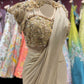 Gold Sequin Drape Designer Party Wear Saree