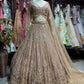 Champagne Gold Sequin Embroidered Designer Lehenga Set