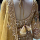 Antique Gold Peacock Embroidered Non Bridal Lehenga Set