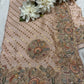Peach Zari Embroidered Designer Silk Saree with Heavy Border
