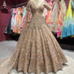 Champagne Gold Heavy Embroidered Lehenga with Net Dupatta