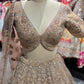 Champagne Gold Heavy Embroidered Lehenga with Net Dupatta
