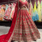 Classic Red Heavy Zari Embroidered Bridal Lehenga with Dupatta