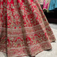 Classic Red Heavy Zari Embroidered Bridal Lehenga with Dupatta