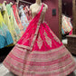 Rani Pink Unstitched Bridal Lehenga with Heavy Zari Embroidery