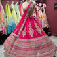 Rani Pink Unstitched Bridal Lehenga with Heavy Zari Embroidery