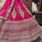 Rani Pink Unstitched Bridal Lehenga with Heavy Zari Embroidery